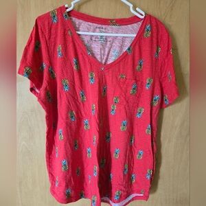 Torrid Red Relaxed Short Sleeve T-Shirt